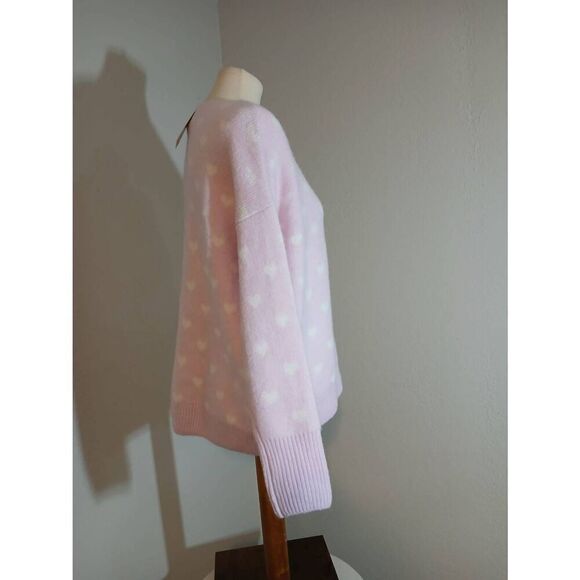 Vince Camuto NWT Heart Print Sweater Size XS - Picture 4 of 11